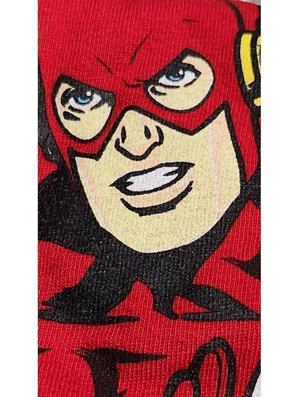 The Flash T-Shirt Boys Large 10/12 Red Short Sleeve DC Comics Graphic Tee Cotton